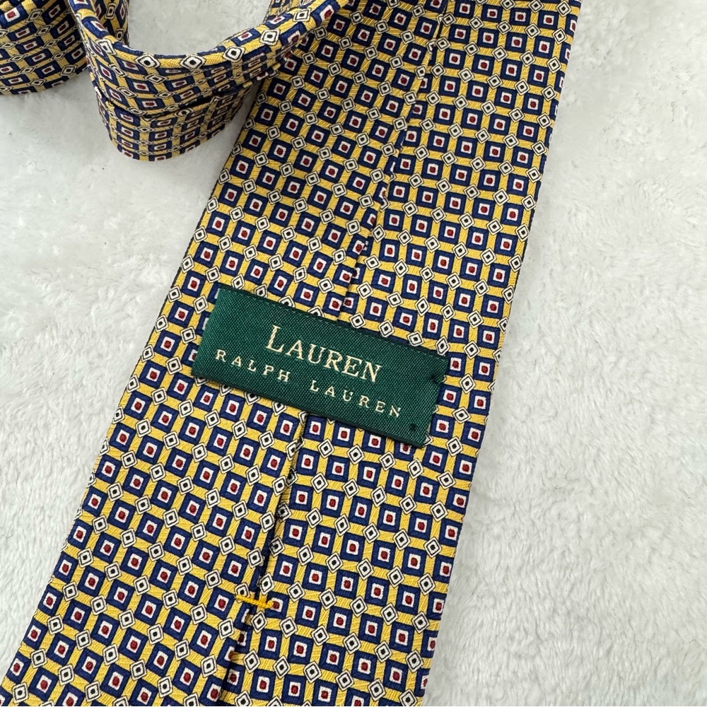 Lauren Ralph Lauren Men's Geometric Patterned Tie 100% Silk